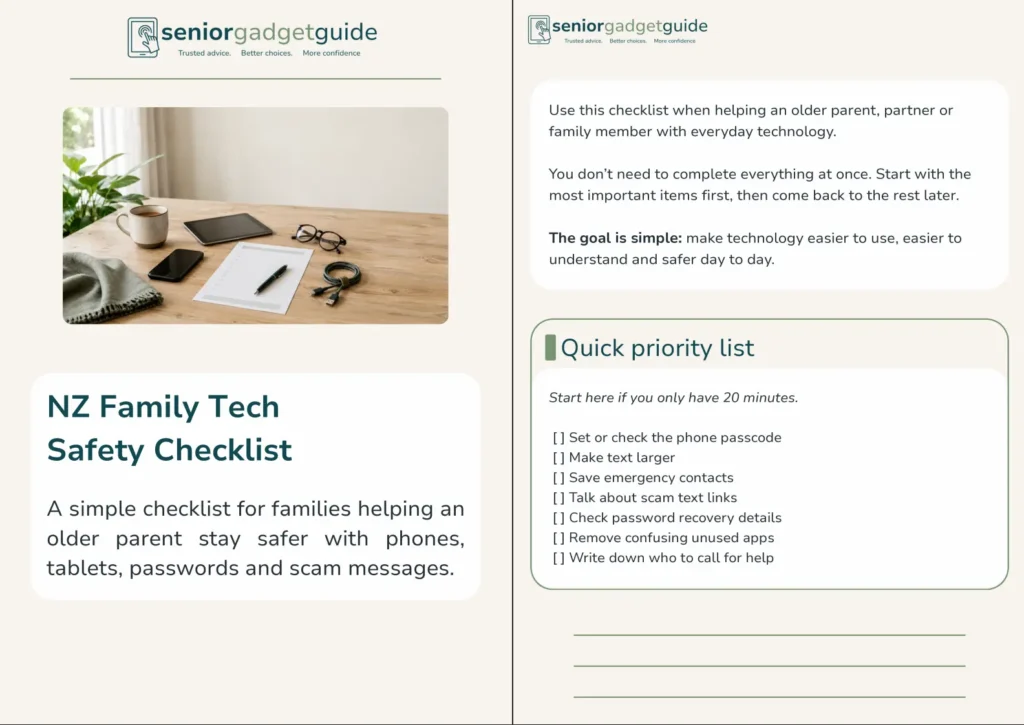 Cover of the NZ Family Tech Safety Checklist PDF